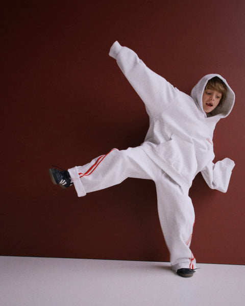 Kids Logo Hoodie GREY/ RED