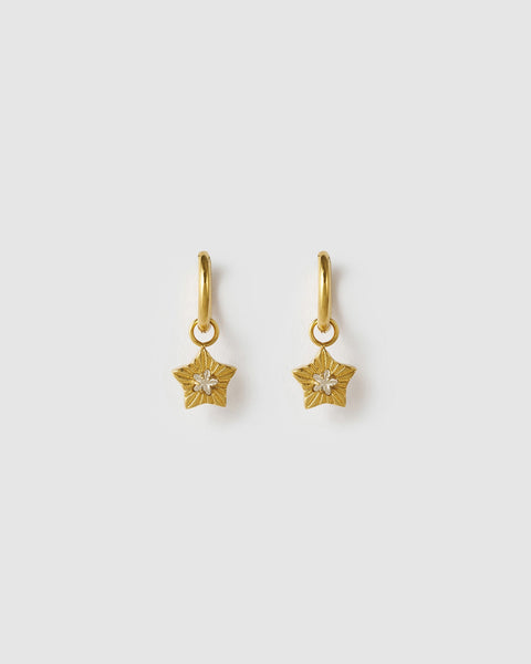 Goldie Earrings STONE & 14K GOLD PLATED