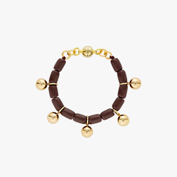 Resin Bracelet BURGUNDY/GOLD