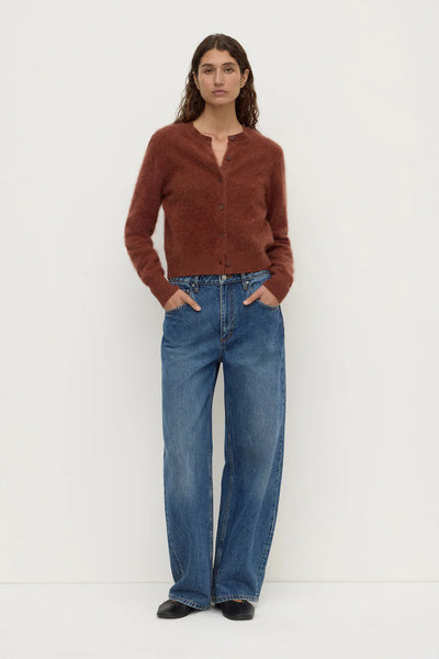 Carina Merino Wool Cardigan BURNT AMBER