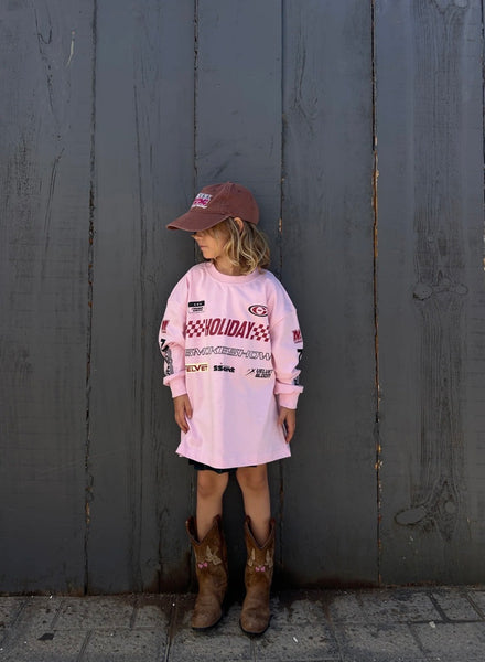 Kids Moto Tee PINK