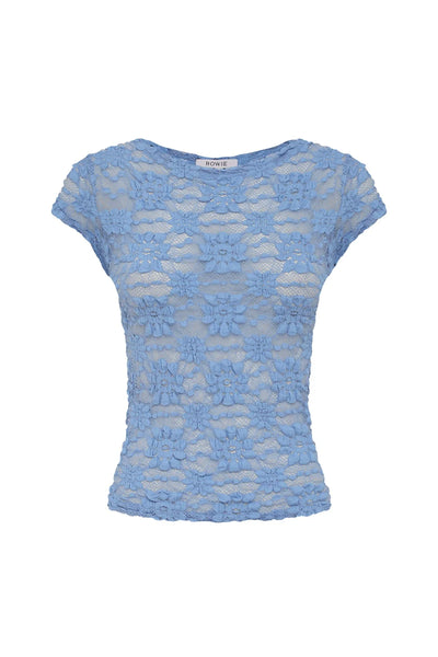 Galo Sunflower Lace Tee PERIWINKLE