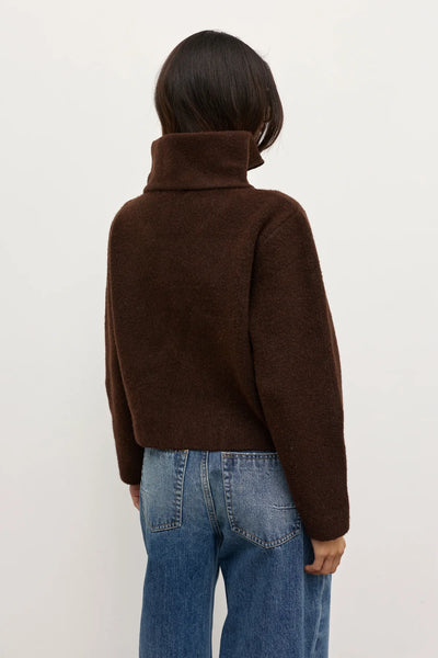 Riva Quarter Zip CHOCOLATE