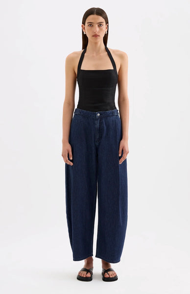 Carey Linen Top BLACK