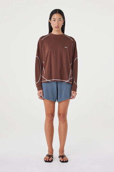 Kesh Long Sleeve Tee ESPRESSO & CREAM