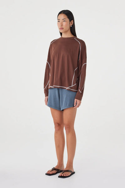 Kesh Long Sleeve Tee ESPRESSO & CREAM