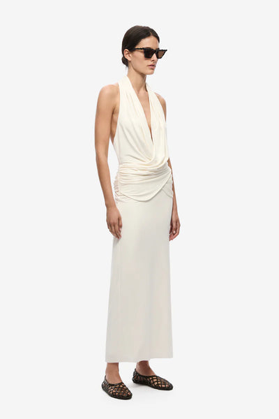 The Cabana Cupro Dress IVORY