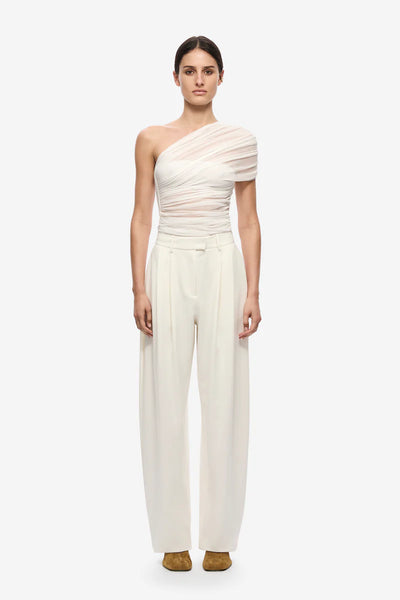 The Interwoven Silk Top - IVORY