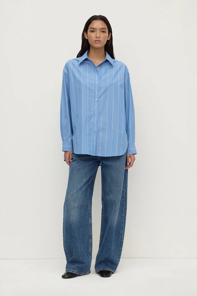 Marcia Stripe Long Sleeve Shirt BLUE/ WHITE STRIPE