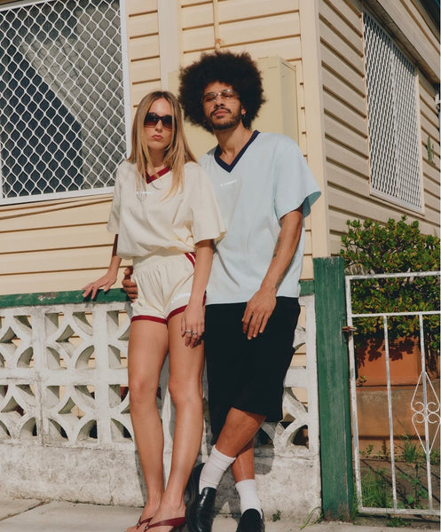 Reflective V Neck Tee BUTTER