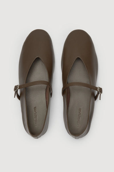 Millie Leather Ballet Flat BIRCH