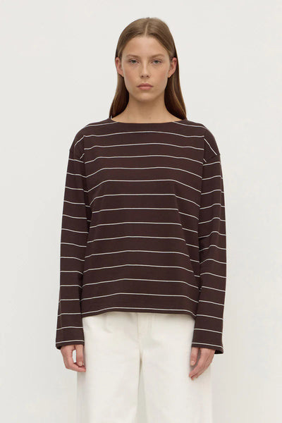 Scout Long Sleeve Tee GANACHE/ CREAM STRIPE