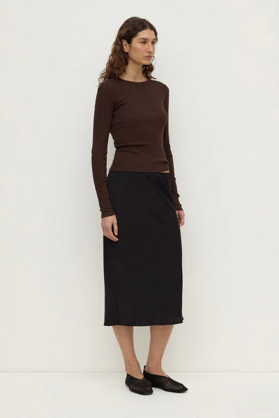 Amaris Silk Skirt BLACK