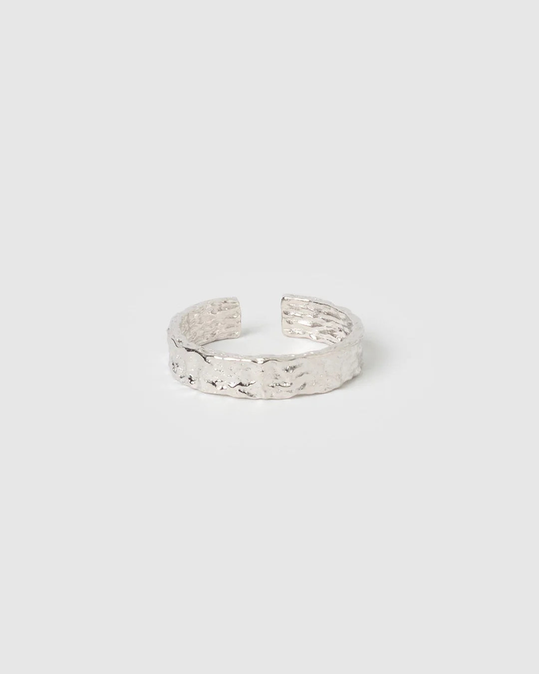 Eros Silver Textured Ring - Medium