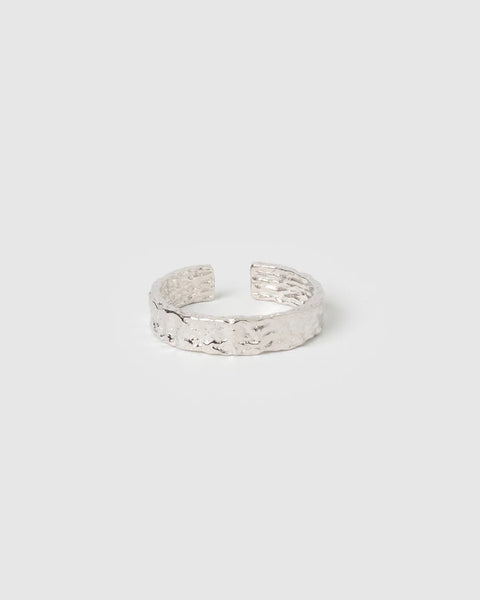 Eros Silver Textured Ring - Medium