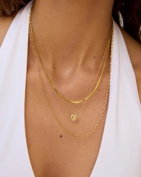 Rosie Heart Necklace 14K GOLD PLATED