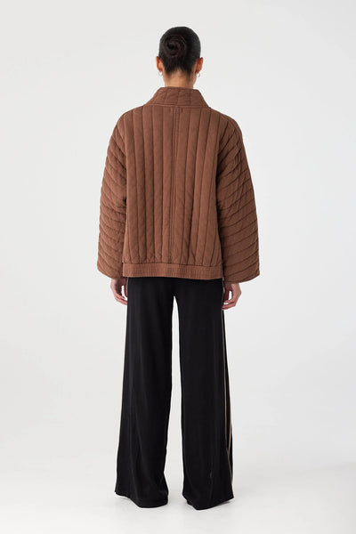 Tessa Quilted Jacket CHOCOLATE