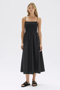 Aubrey Rouched Dress BLACK