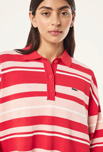 Strata Rugby Knit STRAWBERRY STRIPE
