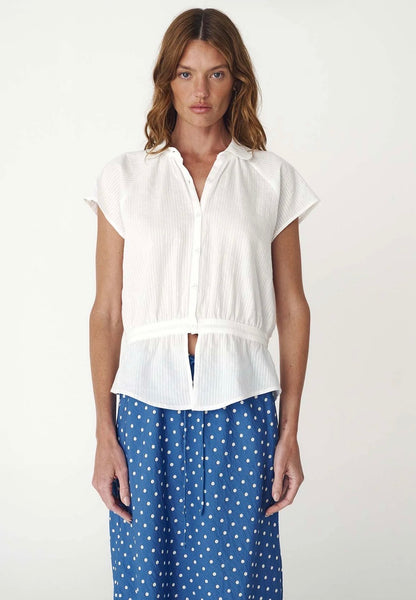Allie Peplum Blouse BONE