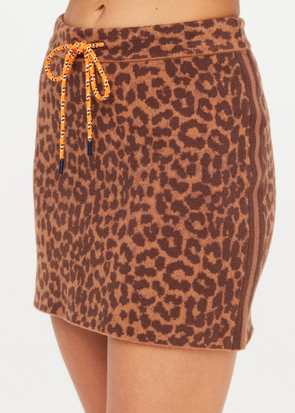 Malawi Knit Mini Skirt LEOPARD