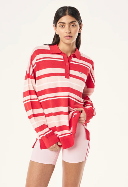 Strata Rugby Knit STRAWBERRY STRIPE