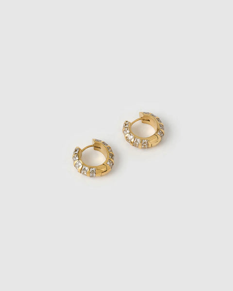 Hallie Earrings CLEAR SILVER