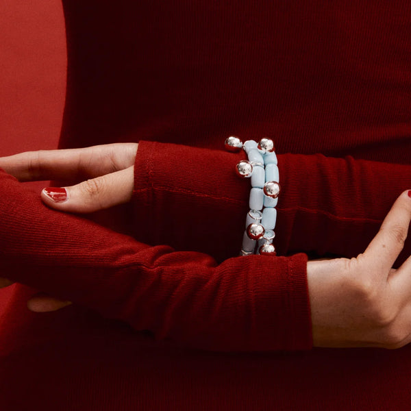 Resin Bracelet BLUE/SILVER