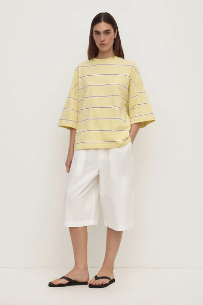Nora Cotton Stripe Oversized Tee RIND STRIPE
