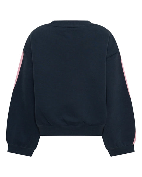 Kids Fleece Crew NAVY/ PINK