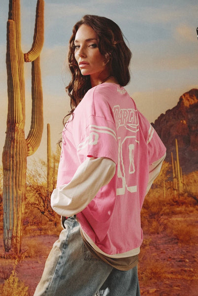 Neigh Sayer Long Sleeve Tee PINK