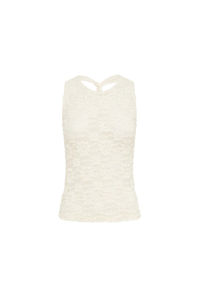 Sloane Sunflower Lace Tank CREME