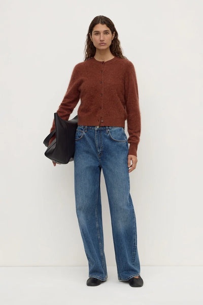 Carina Merino Wool Cardigan BURNT AMBER