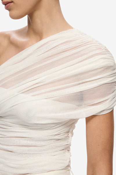 The Interwoven Silk Top - IVORY