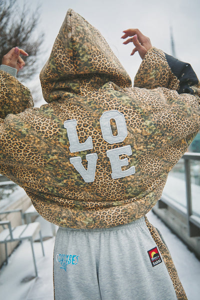 The Be Happy Leopard Padded Bomber LEOPARD