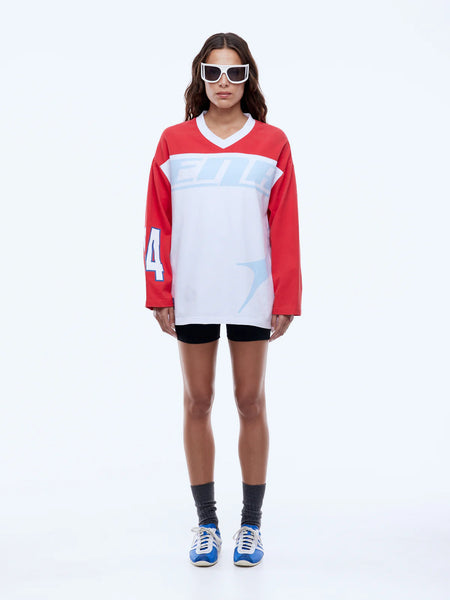Pelly League Long Sleeve Tee WHITE SPLICE