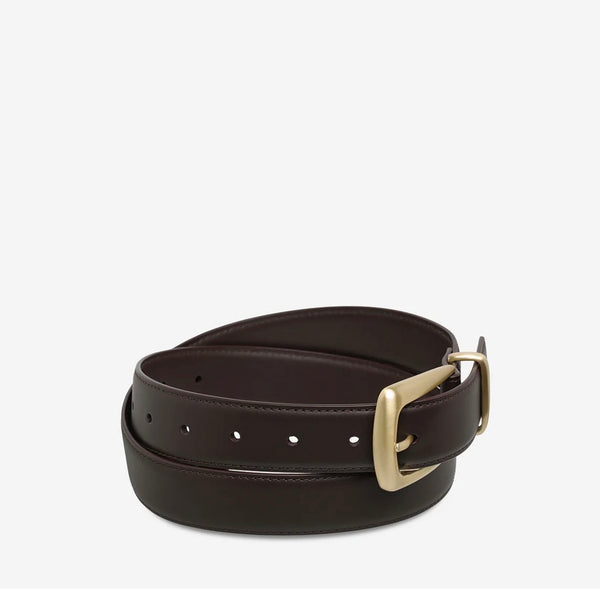 Some Time Later Belt CHOC NAPPA/GOLD