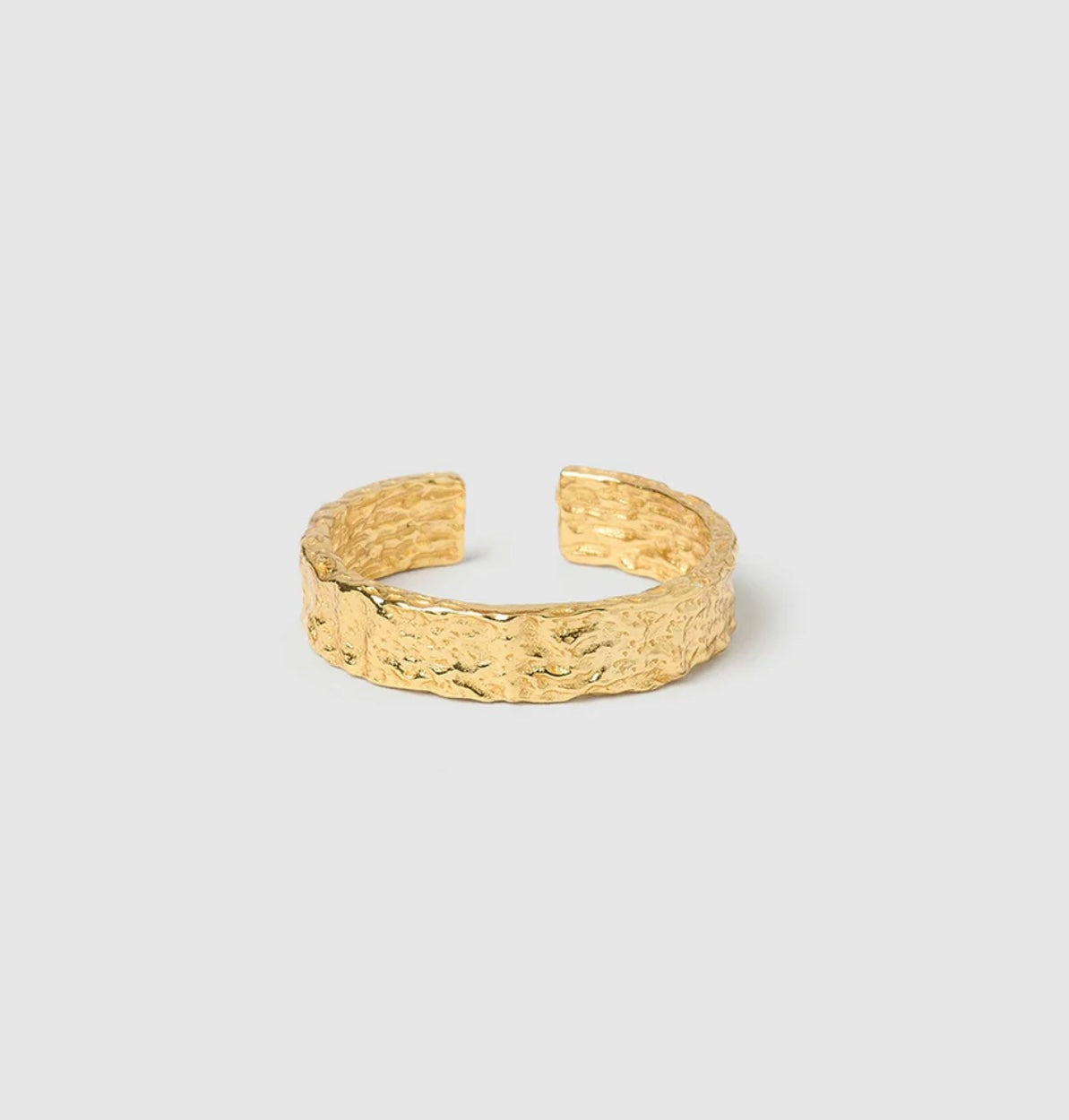 Eros Gold Textured Ring - Medium