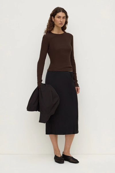 Amaris Silk Skirt BLACK