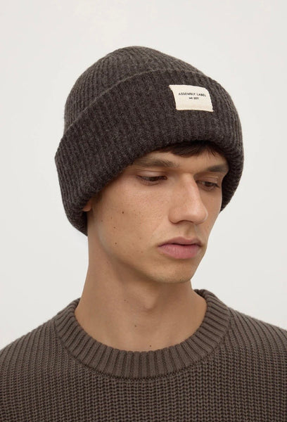 Wool Rib Beanie GANACHE