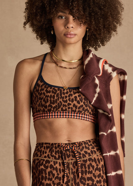 Malawi Badu Crossback Bra LEOPARD