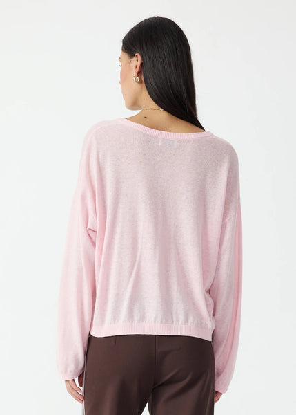 Rylee Knit Button Top ROSEWATER