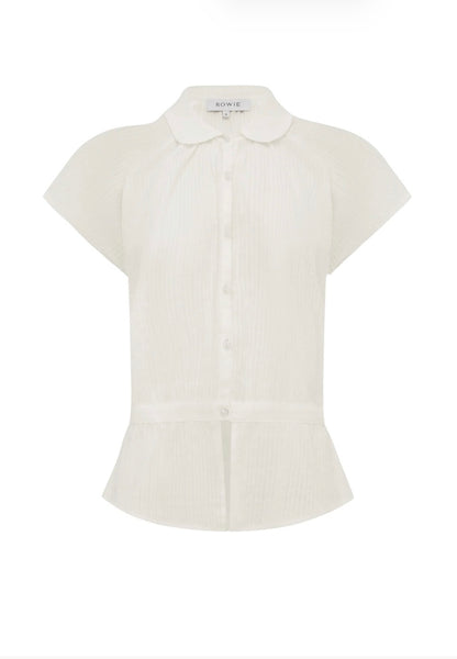 Allie Peplum Blouse BONE