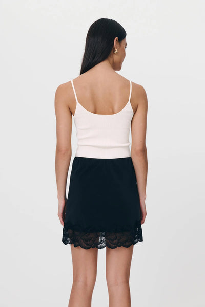 Marina Silk Mini Skirt NOIR
