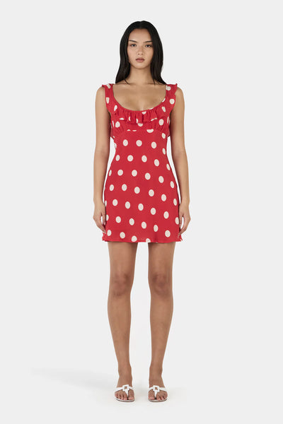 Candy Mini Dress RED POLKA