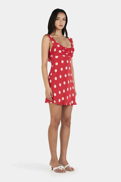 Candy Mini Dress RED POLKA