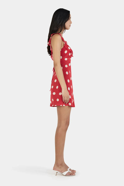 Candy Mini Dress RED POLKA
