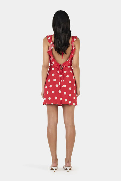 Candy Mini Dress RED POLKA