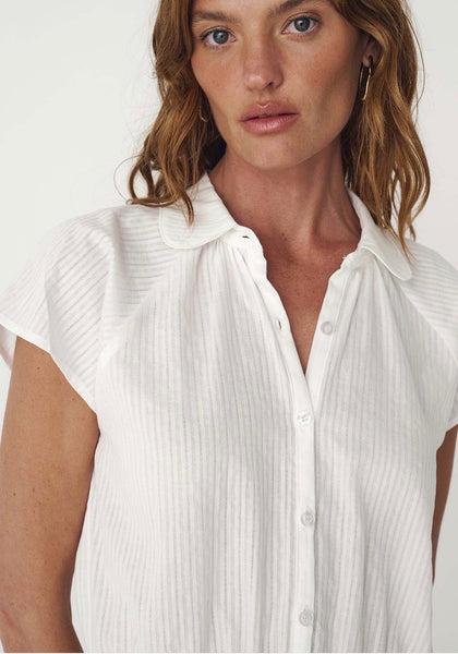 Allie Peplum Blouse BONE