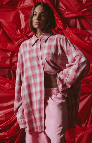 Be A Kind Human Oversized Shirt PINK